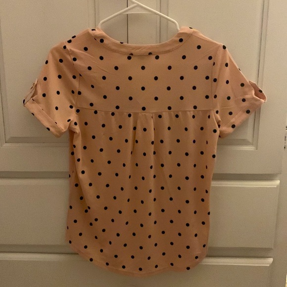 50th street petite, Pink and black poke-dotted blouse - Picture 2 of 4